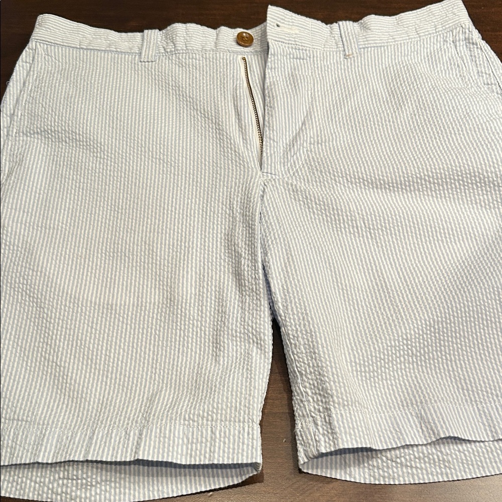 Classic Blue & White Seersucker J Crew Men's Shorts